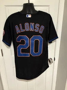 New York Mets #20 Pete Alonso Men’s Large Black Baseball Jersey MLB Lg - Picture 1 of 10