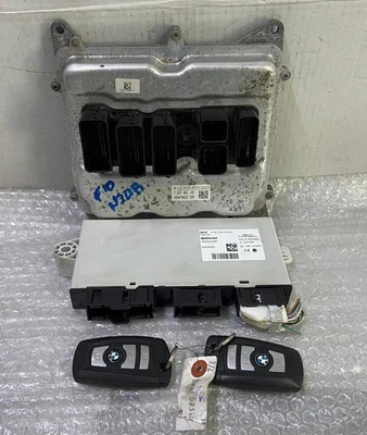 OEM BMW F10 F11 N20B ENGINE CONTROL UNIT ECU DME ECU SET 7637484 BOSCH - Image 1 of 4