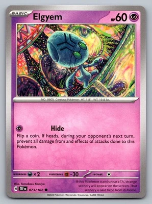 Pokemon TCG SV05: Temporal Forces Elgyem 073/162 - Image 1 of 2