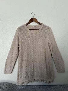 J. Jill Damen Freizeit Pullover Gr. L Langarm Beige - Bild 1 von 9