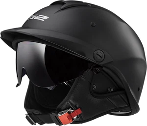 LS2 HELMET MOTORCYCLE REBELLION MATTE BLACK 590-2 SIZE XXL BRAND NEW - Picture 1 of 6