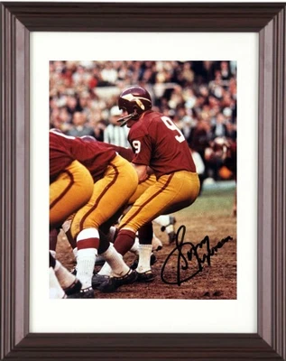 Foto firmada por Sonny Jurgensen Washington 8x10 abolladuras menores enmarcada - certificado de autenticidad/boleto Foto 1 de 3