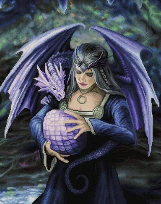 DAC Diamond Art Painting Kit. Siblings by Anne Stokes. Square Drills.New/defects - image 1 of 4