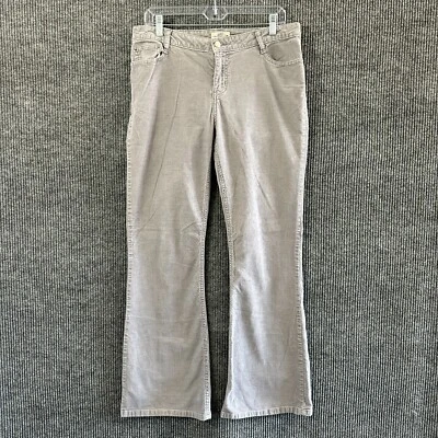 Pantalones acampanados So Wear It para mujer talla junior 13 gris pana tiro medio Foto 1 de 4