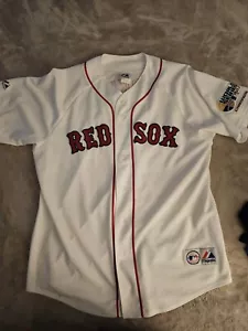 Boston Red Sox Majestic Josh Beckett #19 Size XL 2007 World Series Jersey Used - Picture 1 of 6