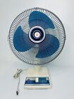 Vintage KDK 12" Oscillating 3-Speed Fan Blue Blades Type E30KT ~  USA