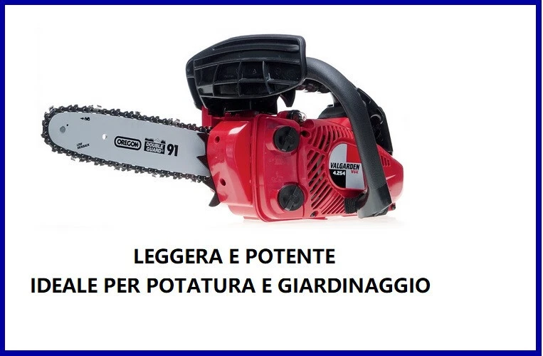 Motosega da potatura a scoppio leggera professionale barra Oregon da 25 cm - Immagine 1 di 1