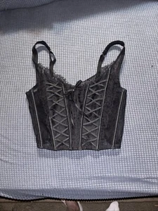 Victoria's Secret Dream Angels ungefüttertes Korsett-Top zum Schnüren schwarz Gr. M-DD - Bild 1 von 6