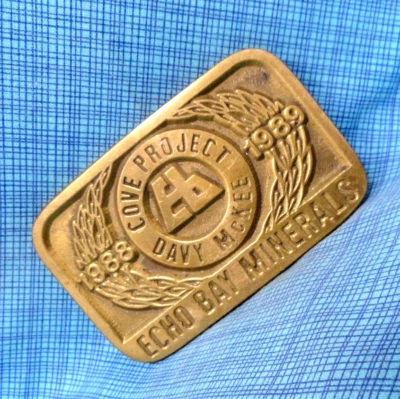 Davy McKee Construction Cove Project 1988 1989 Hebilla de cinturón de colección DynaBuckle. NOX769 Foto 1 de 4