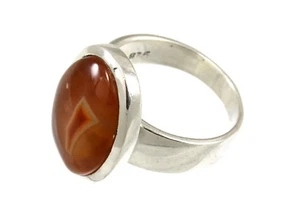ACHAT 925 Silber Ring / AGATE Ring Gr. 60 H238 - Picture 1 of 2