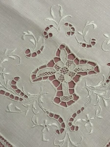 2 Antique Linen Dinner Napkins/LAPKINS Italian Point de Venise 22" SQ--HEIRLOOM - Picture 1 of 9