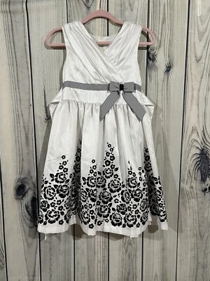 Bonnie Jean Girls Lined Dress Size 14 Black and White - Image 1 of 4