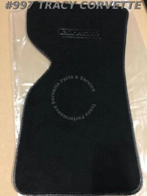 Par de tapetes Corvette 1970-1982 corte preto pilha C3   - Imagem 1 de 4