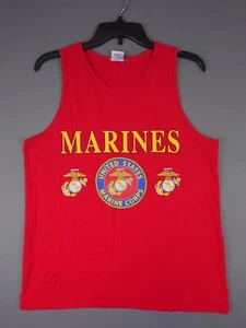 United States Marine Corps Sleeveeless Tank Top Red Shirt Men's Medium Marines - Picture 1 of 14
