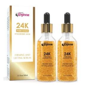 Siero oro 24K, anti-invecchiamento, anti-arrossamento, sbiancante pelle e idratante 50 ml x 2 - Foto 1 di 9