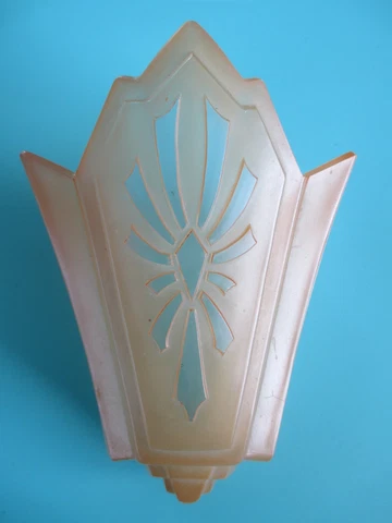 VINTAGE ANTIQUE ART DECO CHANDELIER WALL SCONCE GLASS SLIP SHADE Cover