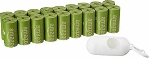 Amazon Basics Scented Dog Poop Bags with Dispenser and Leash Clip, Standard and - Picture 1 of 2