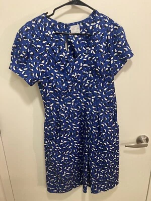 VESTIDO FLORAL KAREN WALKER HI THERE AZUL TALLA 6 Foto 1 de 4