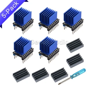 Paquete de 5 módulos de controlador de motor paso a paso TMC2208 V2 con disipadores térmicos para impresora 3D - Imagen 1 de 9