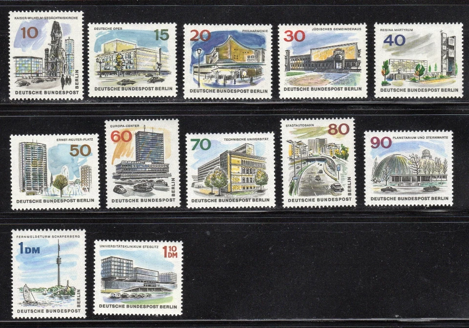 Germany 1965-66 SC# 9N223-9N234 - The New Berlin - 12 Stamps - M-NH Lot # 195 - Image 1 of 1