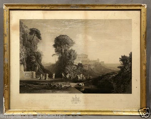 "Grabado del siglo XIX del ""Templo de Júpiter"" de Joseph Turner - Imagen 1 de 12