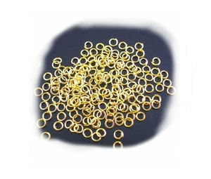 50 Stück 3mm Biegeringe goldfarben Binderinge offen gespalten - Bild 1 von 1