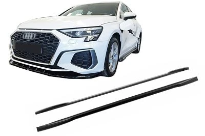 Estensioni Minigonne Laterali per Audi A3 8Y S-Line S3 2020+ Limo Sportback Nero - Immagine 1 di 4