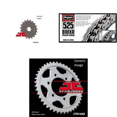 Kit de piñón de cadena natural, delantero y trasero 525 BMXR KAWASAKI Ninja ZX-10R 2011-2016 Foto 1 de 4