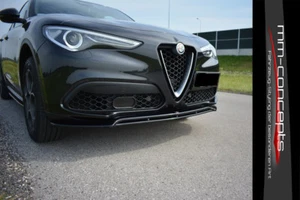 CUP Spoilerlippe SCHWARZ für Alfa Romeo Stelvio Front Schwert Ansatz Version 2 - Bild 1 von 12