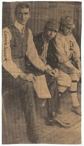Connie Mack Signed Autographed Newspaper Photo Seated in Dugout JSA Z73347 - Picture 1 of 3