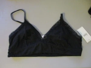 Jenni Bralette mit Spitzenbesatz Damen Gr. L On Repeat schwarz kabellos Baumwolle Stretch - Bild 1 von 5