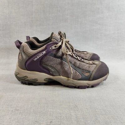 Vasque Velocity VST Hiking Boots Womens Size 10 Beige Purple Leather Lace Up - Image 1 of 4