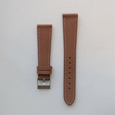 20mm Brown Textured Leather Watch Strap