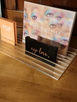 Clear Acrylic Makeup Palette Organizer ~ Eyeshadow Cosmetics Stand 11" x 5.5" - Image 1 of 4