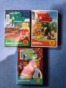 Paws and Tales 3 DVD Lot  9 10 & 11 Chuck Swindoll Animated Biblical 6 Episodes
