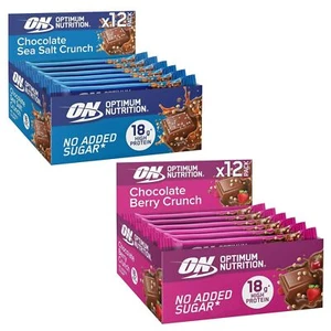 ON Optimum Nutrition Protein Crunch Bar 12 x 55g High Protein Bars Box - Picture 1 of 19