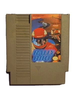 Vintage 1990 NES Nintendo RALLY BIKE Game Cartridge Only, Single Player, Preown  - Image 1 of 2