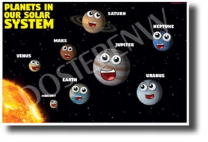 Planetas en nuestro sistema solar - NUEVO póster de ciencias en el aula de la escuela primaria (ms318) - Imagen 1 de 1