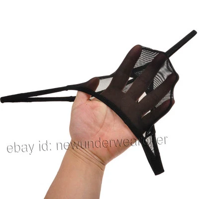 Micro Tanga Transparente Para Hombre Ropa Interior Cuerda Tangas Bolsa Cheeky Pantalones Masculinos Foto 1 de 4