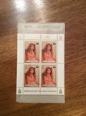 Sello Islas Cook - Sello Reina Isabel 1112 Minishoja -NH- Nunca abierto Foto 1 de 2