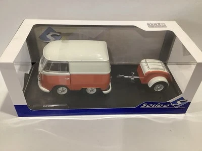 1/18 Solido Orange & White Volkswagen Kool Kombi With Trailer - Image 1 of 3