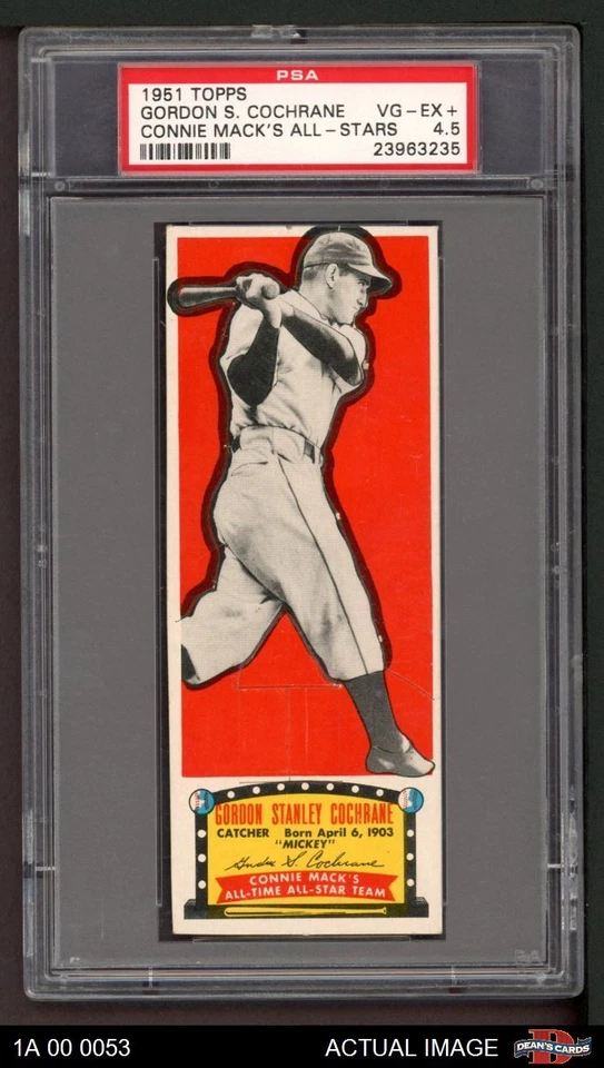 1951 Topps Connie Mack's All-Stars Mickey Cochrane HOF PSA 4.5 - VG/EX+ - Image 1 of 2