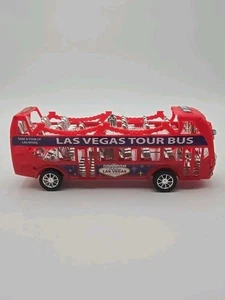 Las Vegas Tour Bus Spielzeug rot Doppeldecker Souvenir Fahrzeug 12" Kunststoff oben offen - Bild 1 von 4