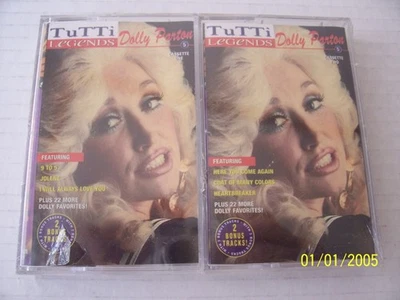 Dolly Parton SEALED Double Cassette Tape 1998 BMG - 21 Tracks - Tutti Legends - Image 1 of 3