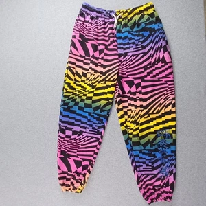 Quiksilver Pants Kids 14 Large Rainbow Graphic Surf Joggers Retro 80s Style - Picture 1 of 15