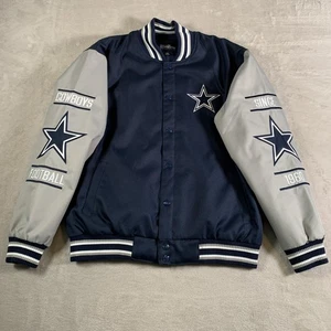 Dallas Cowboys Jacke Herren Large Navy Grau NFL Football Varsity Bomber Rippstrick - Bild 1 von 11
