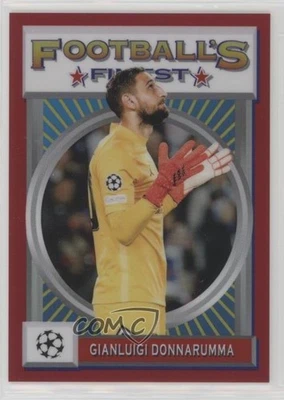 2021-22 Topps Finest Flashbacks UCL Red Refractor /5 Gianluigi Donnarumma #72 - Image 1 of 2