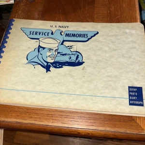 1941 WWII US Navy Service Memories La Verne Co Scrapbook Photo Album - Picture 1 of 7