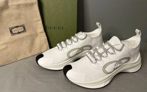 Gucci Run Weiß/Grau/Schwarz Sneaker Schuhe Damen Gr. 41 (US 11) Original - Bild 1 von 7