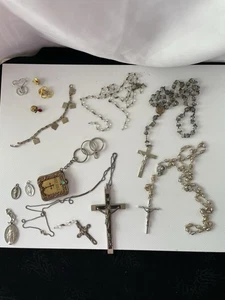 Konvolut Rosenkränze und anderes Verschiedenes siehe Bilder Details/Getragen - Bild 1 von 8